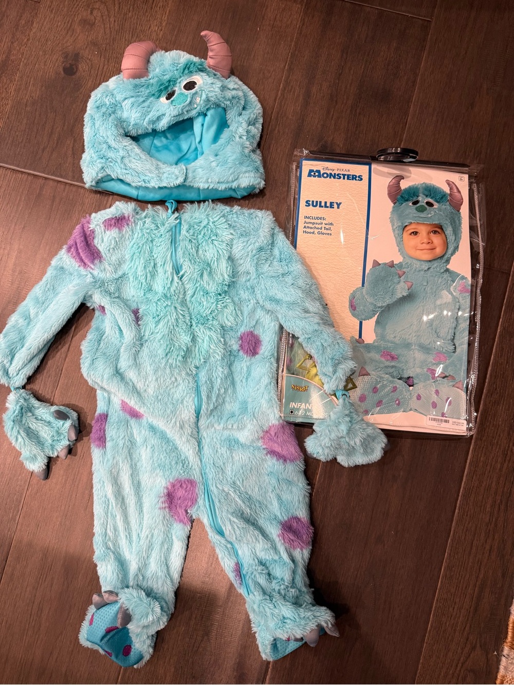 Disney Monsters Inc Sulley Blue Infant Plush Costume 6-12 months New